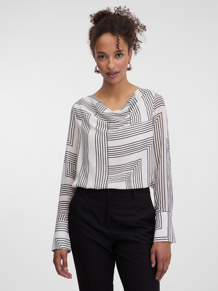 Orsay Bela vzorčasta ženska bluza ORSAY