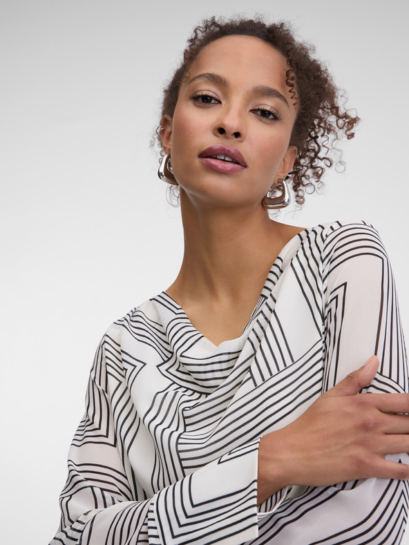 Orsay Bela vzorčasta ženska bluza ORSAY