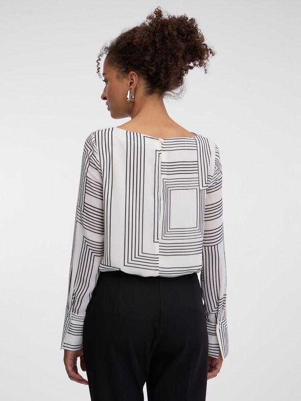 Orsay Bela vzorčasta ženska bluza ORSAY