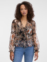 Orsay Rjava ženska vzorčasta bluza ORSAY