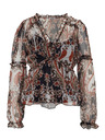 Orsay Rjava ženska vzorčasta bluza ORSAY