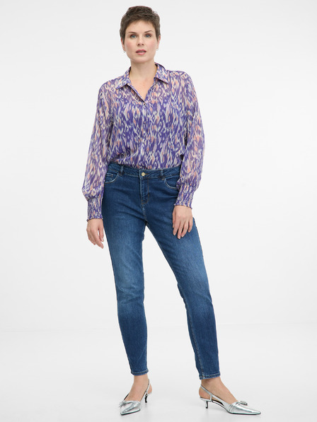 Orsay Vijolična ženska bluza z ovratnikom ORSAY