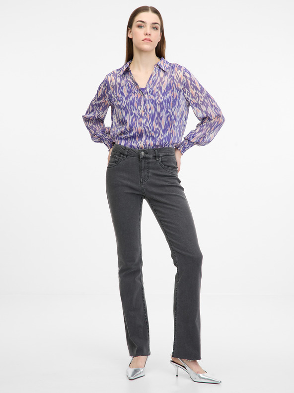 Orsay Vijolična ženska bluza z ovratnikom ORSAY