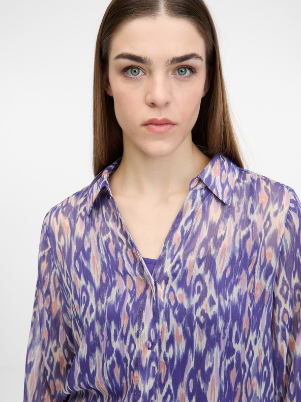 Orsay Vijolična ženska bluza z ovratnikom ORSAY