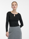 Orsay Črna ženska majica z dolgimi rokavi ORSAY