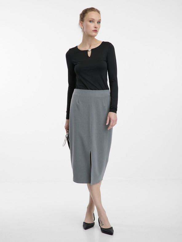 Orsay Črna ženska majica z dolgimi rokavi ORSAY