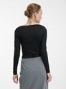 Orsay Črna ženska majica z dolgimi rokavi ORSAY