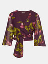 Orsay Vijolična ženska zavihana bluza s cvetličnim vzorcem ORSAY
