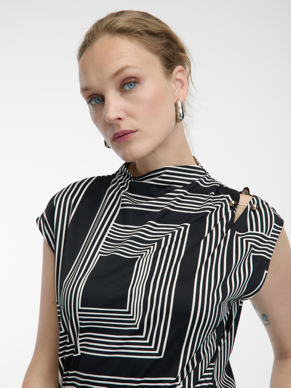 Orsay Črna ženska vzorčasta bluza ORSAY