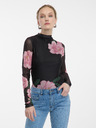 Orsay Črna ženska bluza s cvetličnim vzorcem ORSAY
