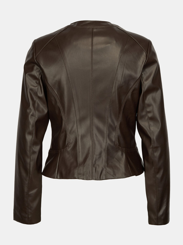 Orsay Temno rjava ženska usnjena jakna ORSAY
