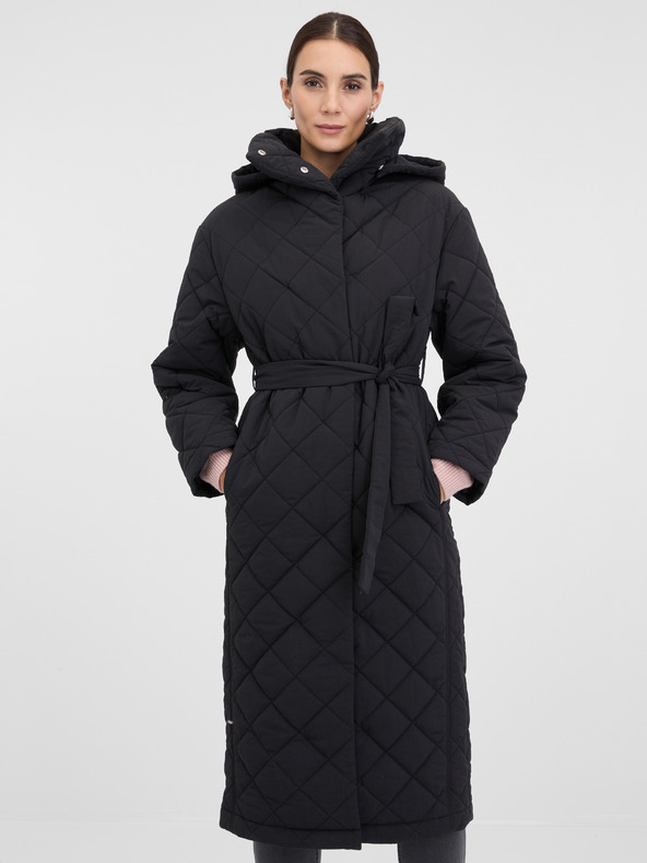 Orsay Črni ženski prešiti plašč ORSAY