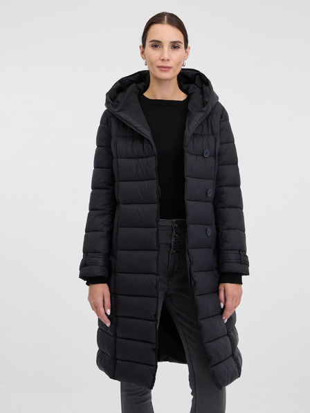 Orsay Črni ženski prešiti plašč ORSAY