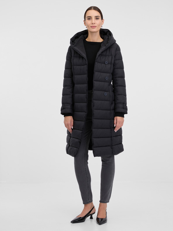 Orsay Črni ženski prešiti plašč ORSAY