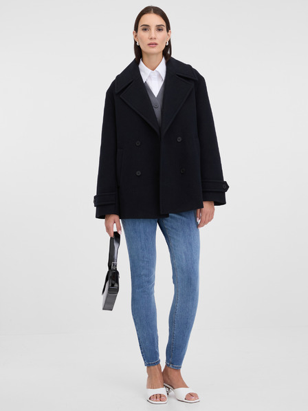 Orsay Črni ženski kratek plašč ORSAY