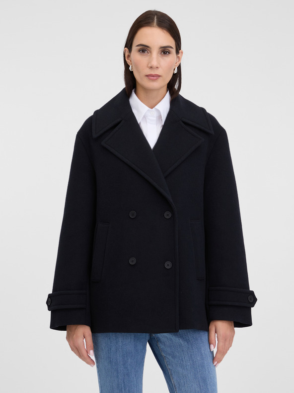 Orsay Črni ženski kratek plašč ORSAY