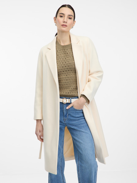 Orsay Krem ženski plašč ORSAY