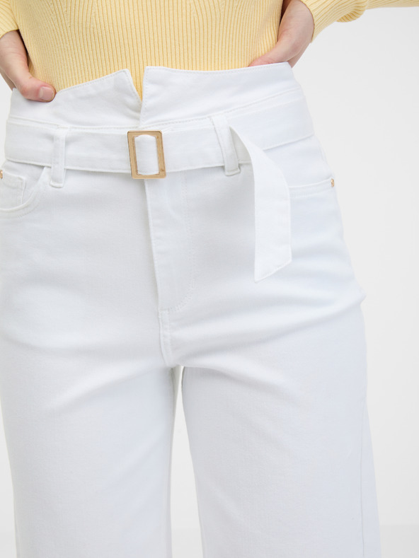 Orsay Bele ženske kavbojke s širokimi nogami ORSAY