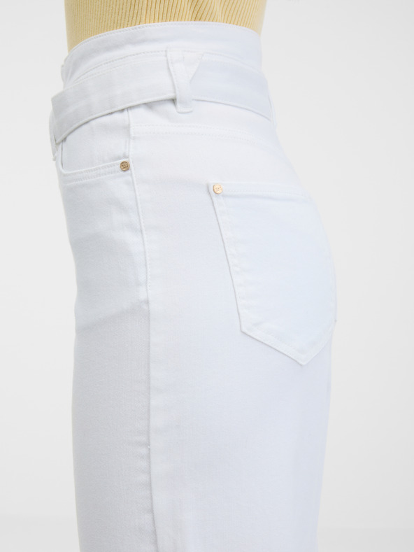 Orsay Bele ženske kavbojke s širokimi nogami ORSAY