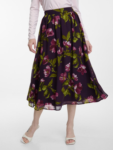 Orsay Vijolično žensko midi krilo s cvetličnim vzorcem ORSAY