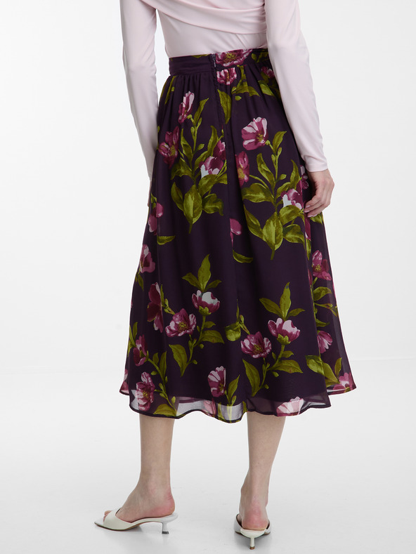 Orsay Vijolično žensko midi krilo s cvetličnim vzorcem ORSAY