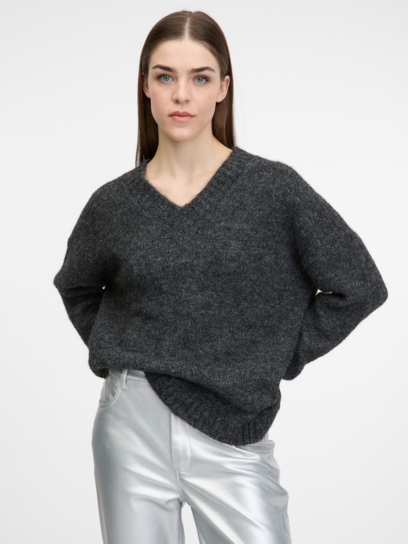 Orsay Temno siv ženski pulover ORSAY