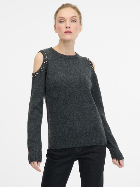 Orsay Temno siv ženski pulover ORSAY