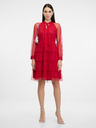 Orsay Rdeča ženska obleka do kolen ORSAY