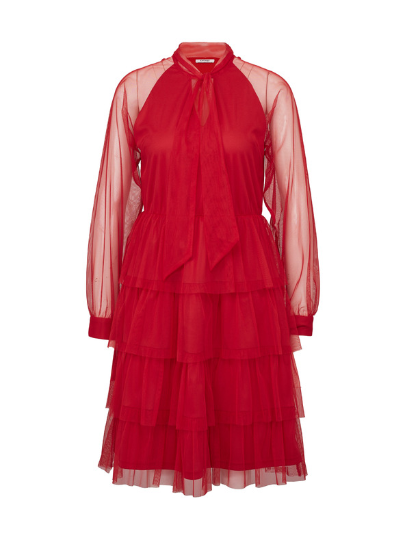 Orsay Rdeča ženska obleka do kolen ORSAY