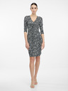 Orsay Črna ženska vzorčasta obleka do kolen ORSAY