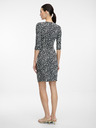 Orsay Črna ženska vzorčasta obleka do kolen ORSAY