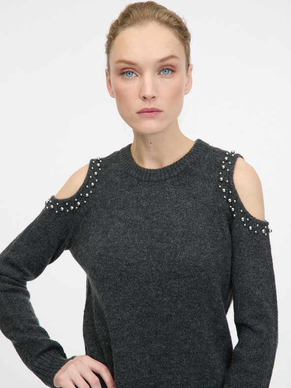 Orsay Temno sive ženske pletene obleke ORSAY