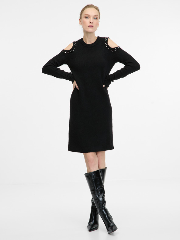 Orsay Črna ženska pulover obleka ORSAY