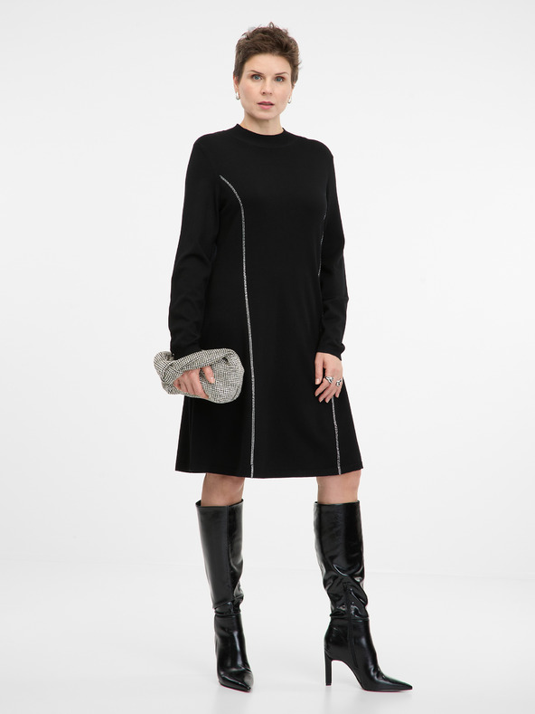 Orsay Črna ženska obleka ORSAY