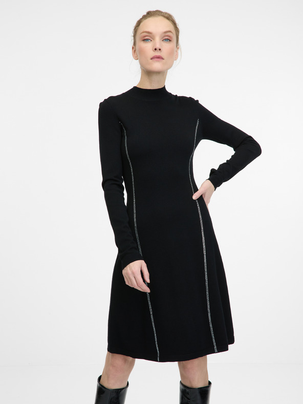 Orsay Črna ženska obleka ORSAY