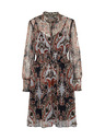 Orsay Rjava ženska vzorčasta obleka ORSAY
