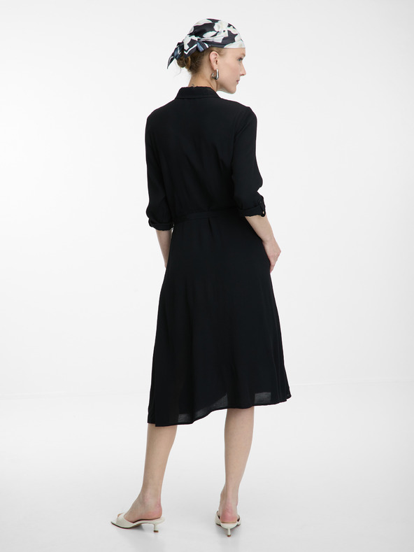 Orsay Črne ženske srajčne obleke do kolen ORSAY