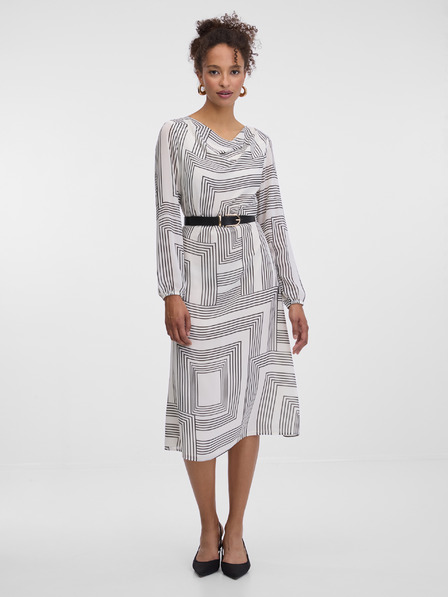 Orsay Bele vzorčaste ženske obleke do kolen ORSAY