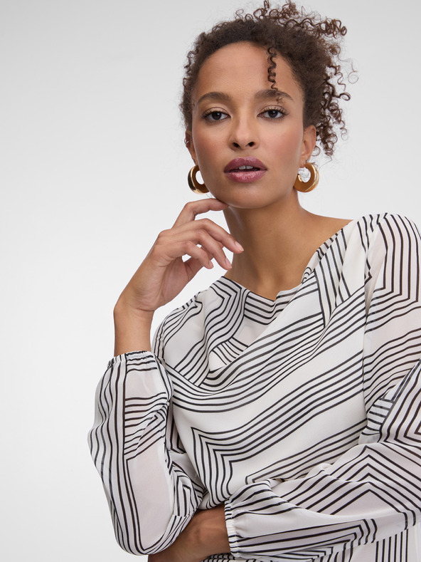 Orsay Bele vzorčaste ženske obleke do kolen ORSAY