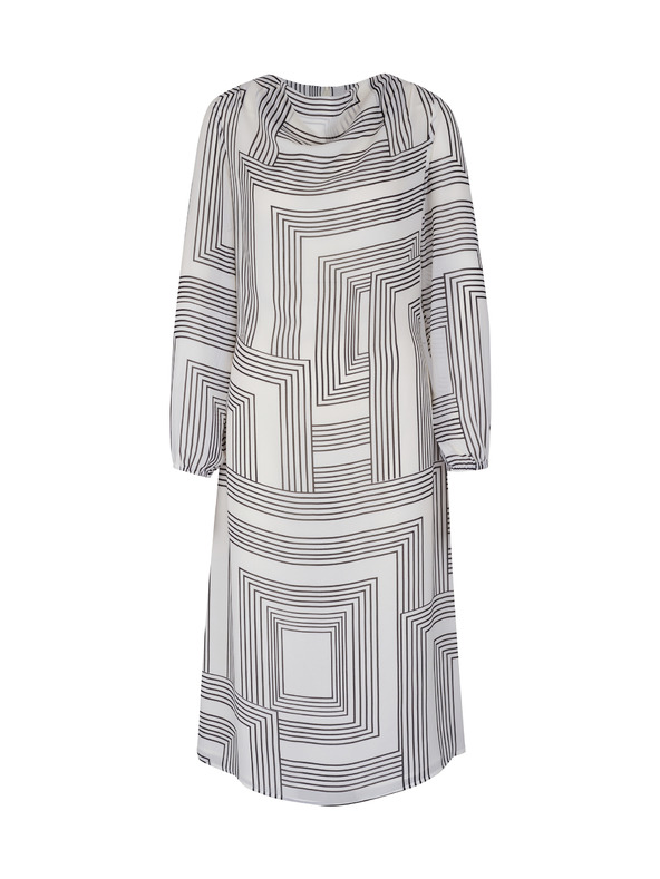 Orsay Bele vzorčaste ženske obleke do kolen ORSAY