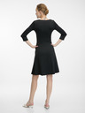 Orsay Črna ženska obleka do kolen ORSAY