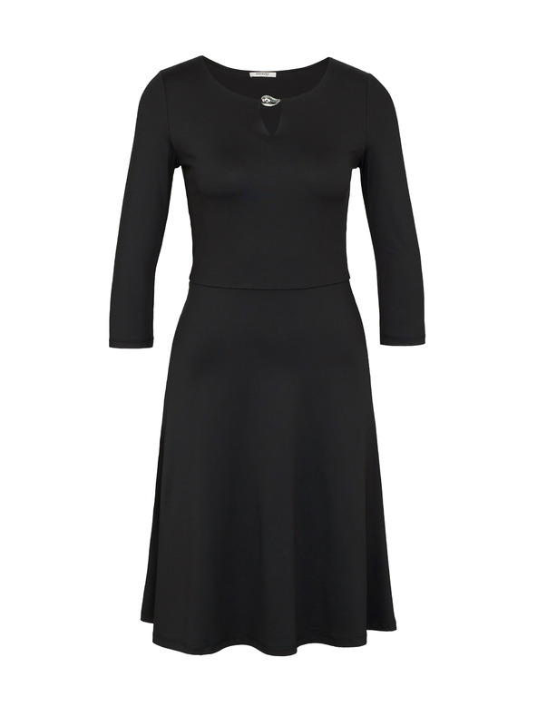 Orsay Črna ženska obleka do kolen ORSAY