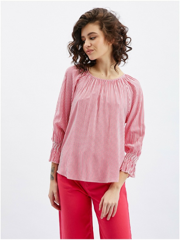 Orsay Temno rožnata ženska črtasta bluza ORSAY