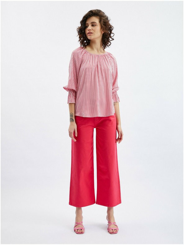 Orsay Temno rožnata ženska črtasta bluza ORSAY