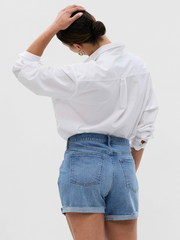 GAP Džins kratke hlače girlfriend mid rise GAP