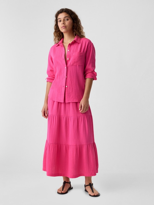 GAP Mušelínová oversize košeľa GAP