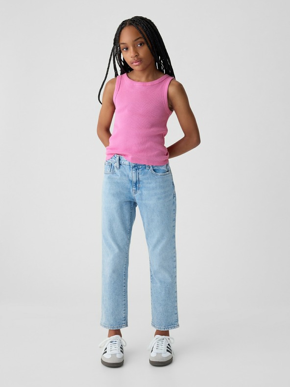 GAP Otroška rebrasta majica brez rokavov GAP