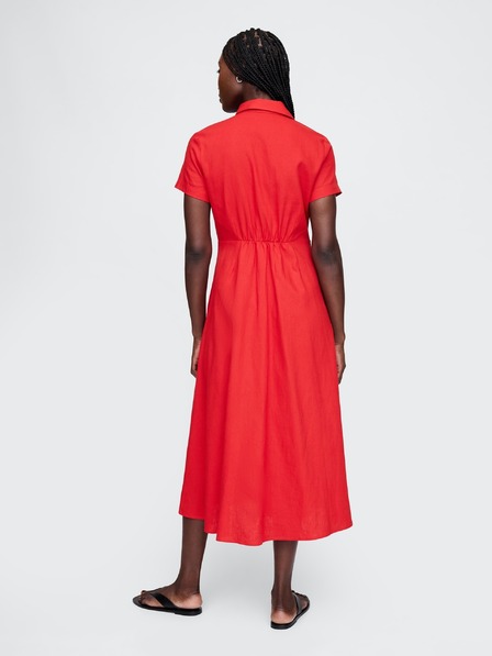 GAP Lanene srajčne maxi obleke GAP