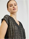 Orsay Bež-črna ženska čipkasta majica ORSAY