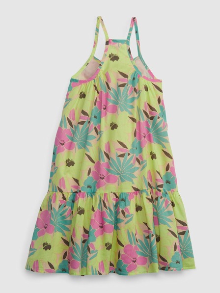 GAP Detské kvetované šaty na ramienka GAP